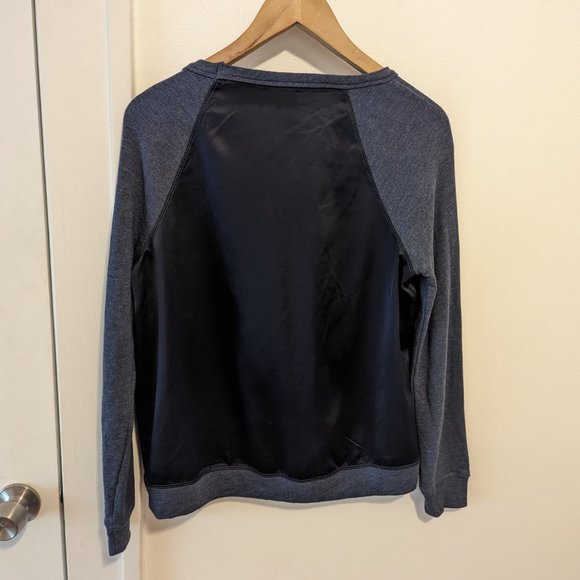 Anthropologie Leifnotes Navy Blue "Migrating Birds" Sequin Sweatshirt - Picture 9 of 11